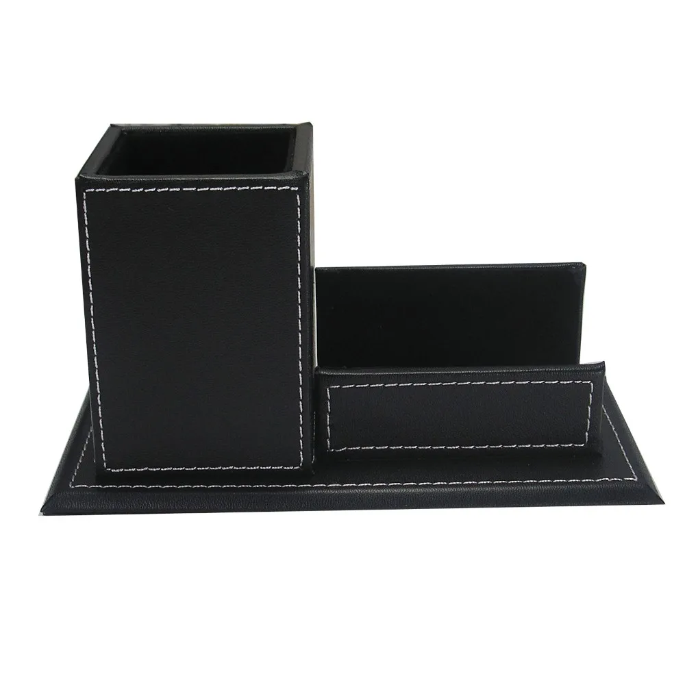 Desk Funny Handmade Customized Table Stationary Wooden Leather Pen