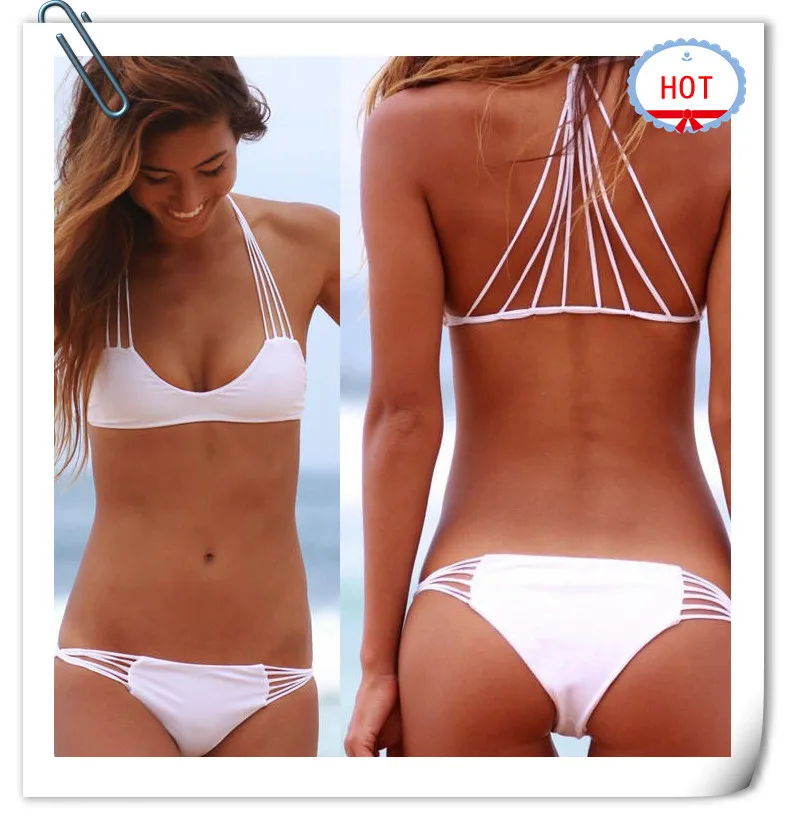 white transparent swimwear