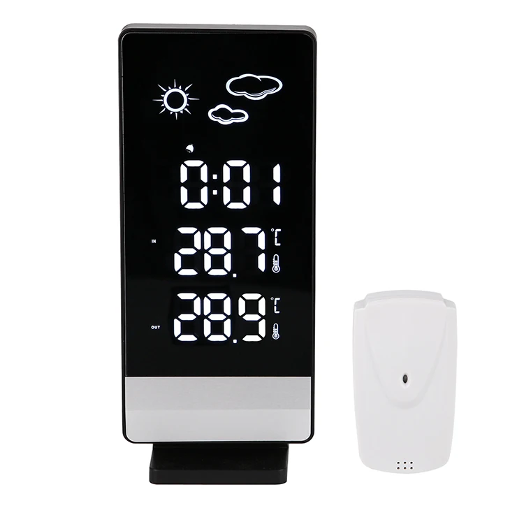 Color Led Display Indoor Outdoor Temperature Ce Wireless Sensors Accurate Room Thermometer Monitor Weather Station Buy Weather Monitor Temperature