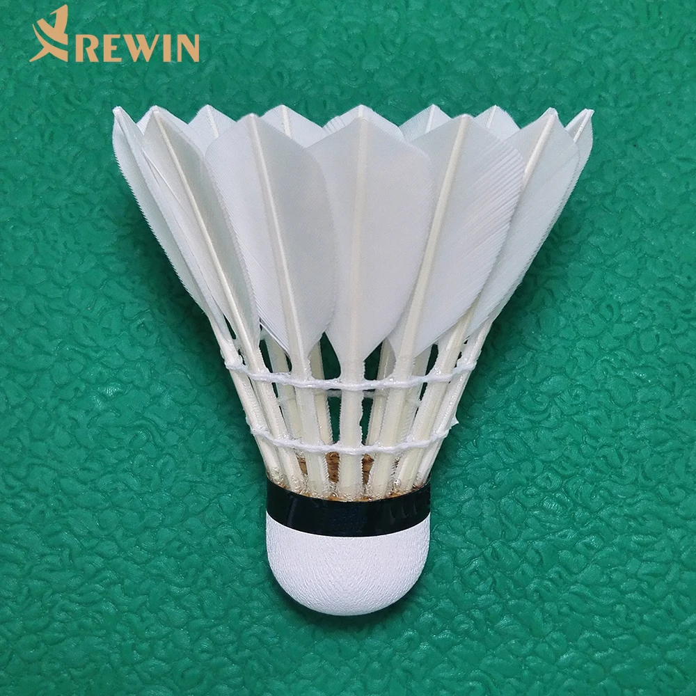 Tournament Grade Goose Feather Badminton Shuttlecock With Natural Cork