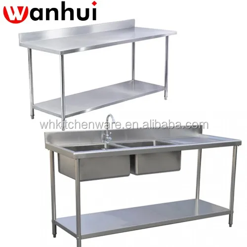 Commercial Kitchen Table Preparation Work Table Stainless Steel Multi