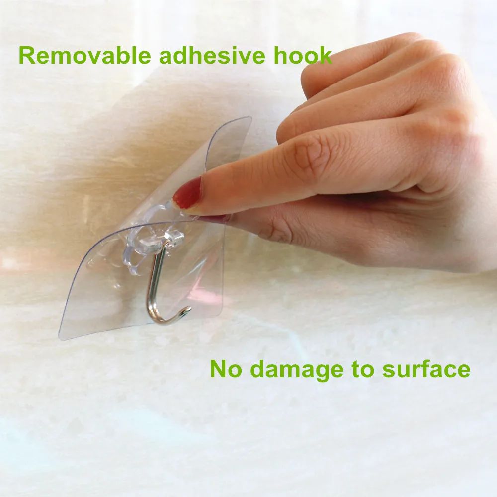 Plastic Sticker Hanger Adhesive Wall Removable Hooks Adhesive Hook