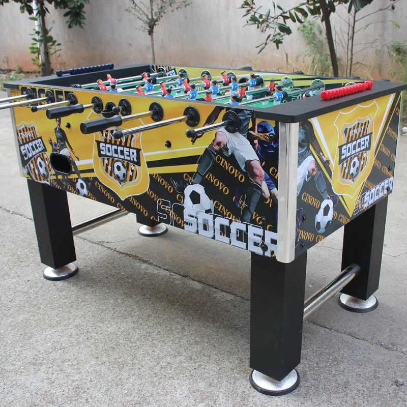 foosball table with electronic scoring