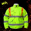 Wholesale men waterproof fluorescent yellow security jacket