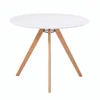Simple White Cheap Round MDF table for Dining room on sale