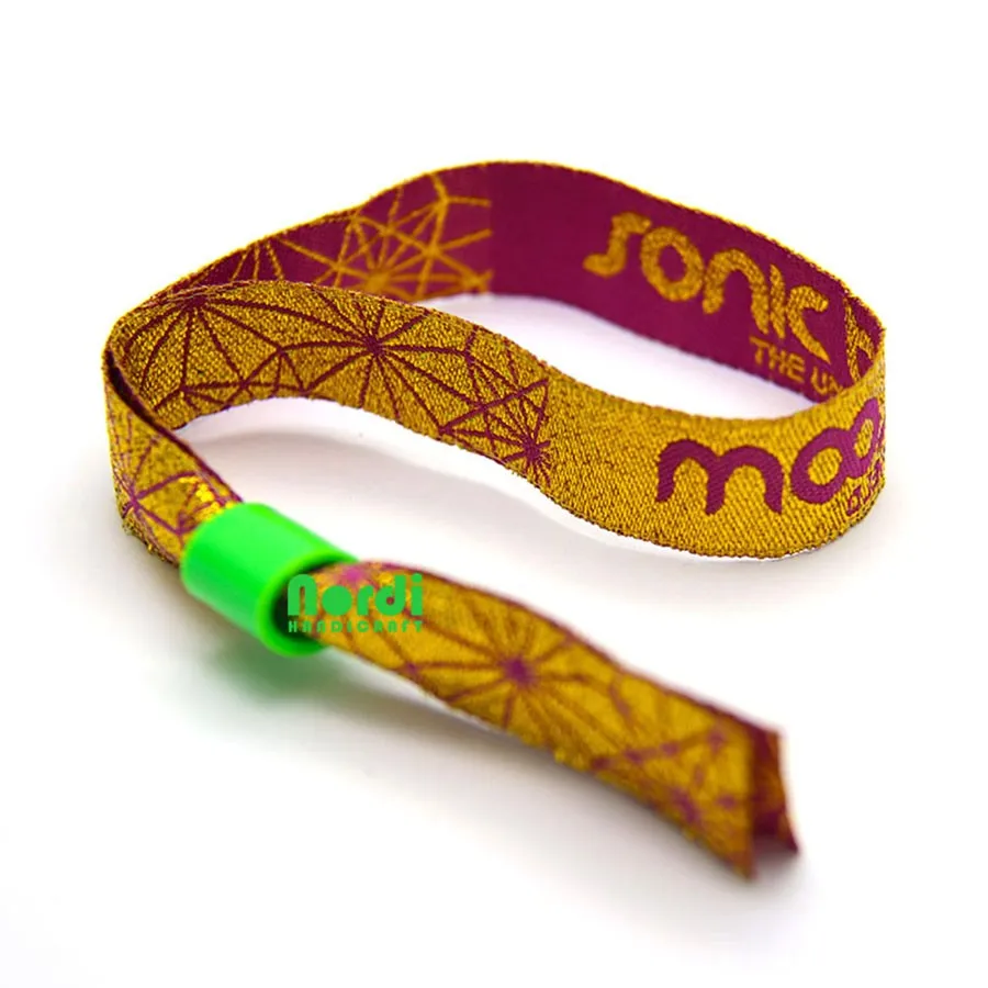 Ecofriendly Custom Festival Fabric Wristband Event Woven Wrist Band