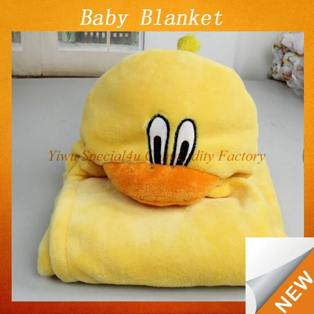 Duck Head Design Infant Blanket Animal Shaped Baby Plush Blanket Soft