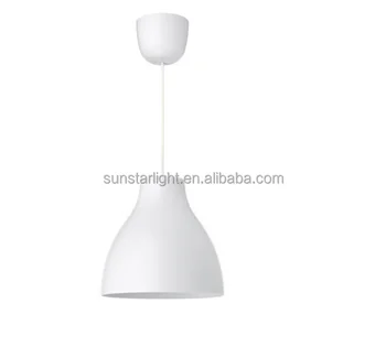 white plastic light shade
