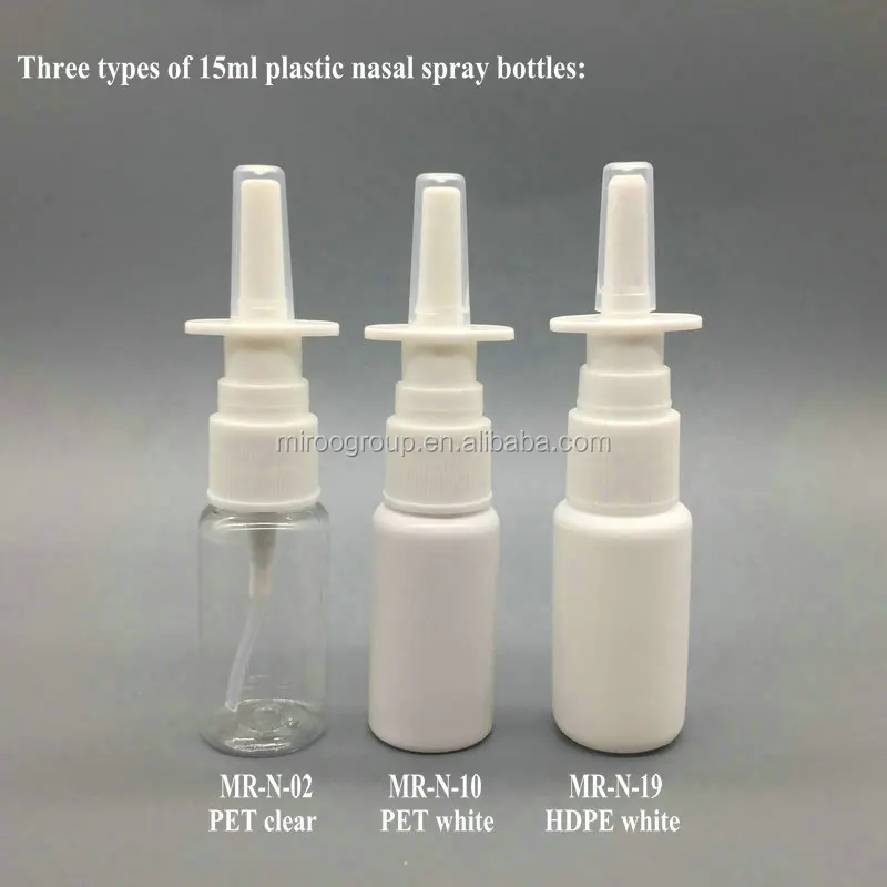 15 Ml Nasal Spray Bottles,15ml Hdpe/ Pet White And Clear Color Nasal Spray Bottles Buy 15ml