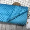 Chinese products plush soft bubble polyester 180-380gsm minky dot fabric for baby carriage blanket