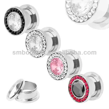 Large Diamond Ear Flesh Tunnel Plugs Gauge Earrings Piercing Large Diamond Ear Flesh Tunnel Plugs Gauge Earrings Piercing Unique Stretchers Amek0243