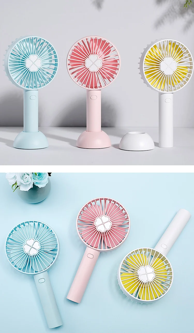 Clover handheld summer adjustable ventilator usb rechargeable desktop outdoor fan