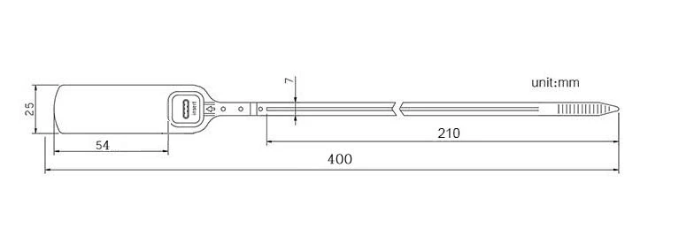 MA - PS 6021 Pull tight tamper evident plastic seals for luggage and money bag