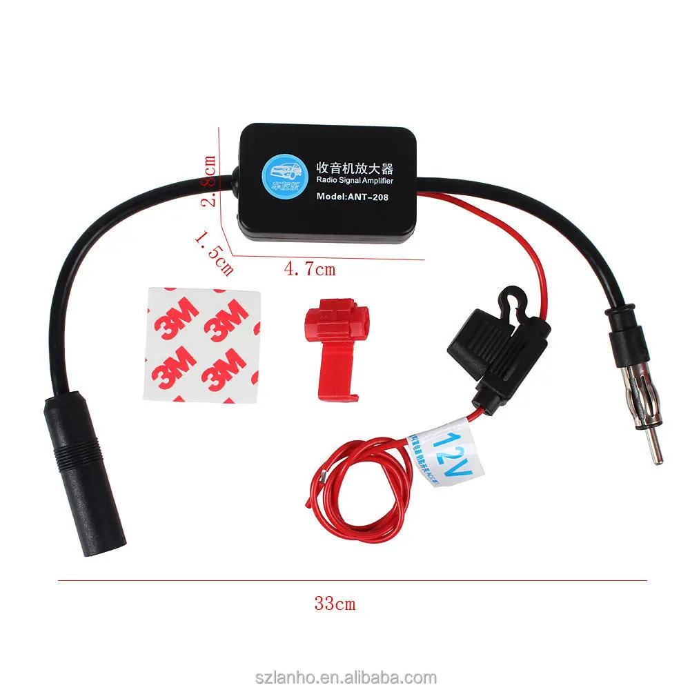 ANT-208 25db strengthen version Car Antenna Radio FM Signal Amplifier Booster