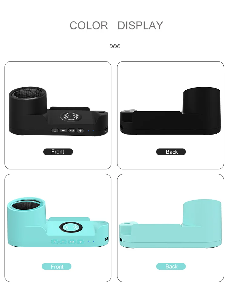 LAIMODA 2019 New design Three in one 3in1 Portable Holder qi Wireless phone charger Bluetooth Speaker with 1200mAh Power Bank - ANKUX.COM