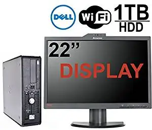 Dell Optiplex 760 Desktop Computer Bundle, Intel Core 2 Duo 2.66GHz CPU, 4GB Memory,New 1TB Hard Drive, 22'' LED Monitor Built in Webcam, WiFi, Windows 7 Pro, (Certified Refurbished)