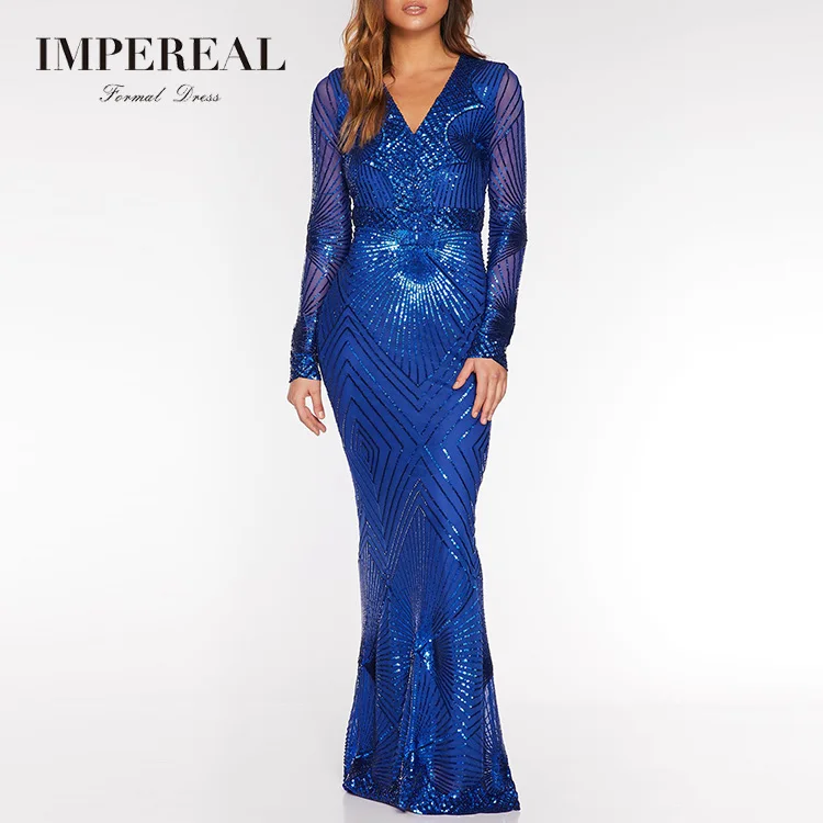 royal blue designer dress