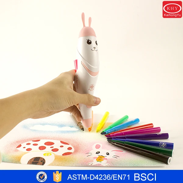 Best Gift Spray Art Marker Pen Set With Batteryoperated Machine,Multi