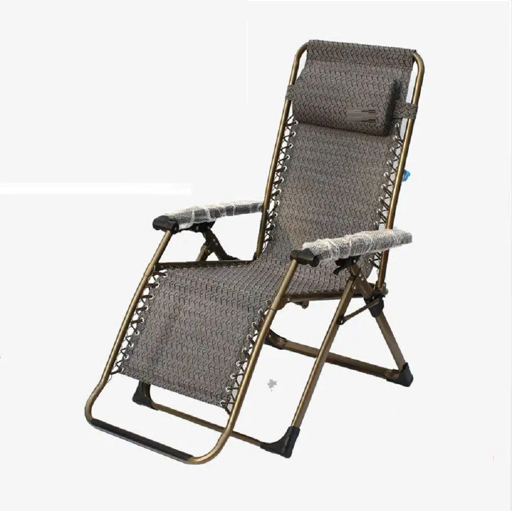 ZLJTYN Lounge Chairs, DECK Chairs, Outdoor Indoor Adjustable Nap Recliner Chair Folding Deck Chair Beach Chair with Steel Pipe Frame Bearing 200kg,I,1 PACK