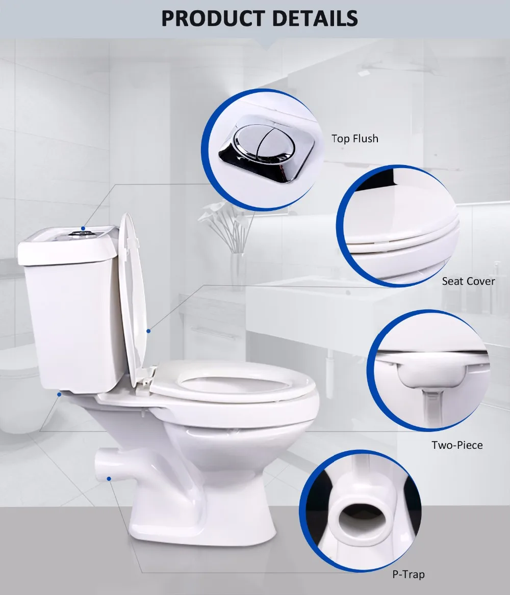 Africa Market Hot Sale Bathroom Set Wall Mounted Top/ Side Flush Toilet Price With Large Cistern