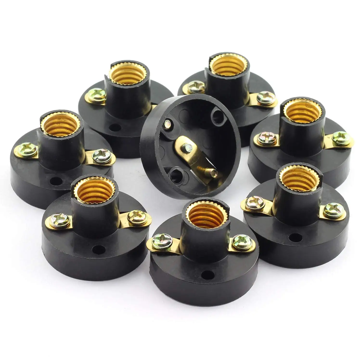 Gelsonlab Hspe155 Mini Bulb Holder Lamp Holder With Receptacle Screw Base Round Plastic Light