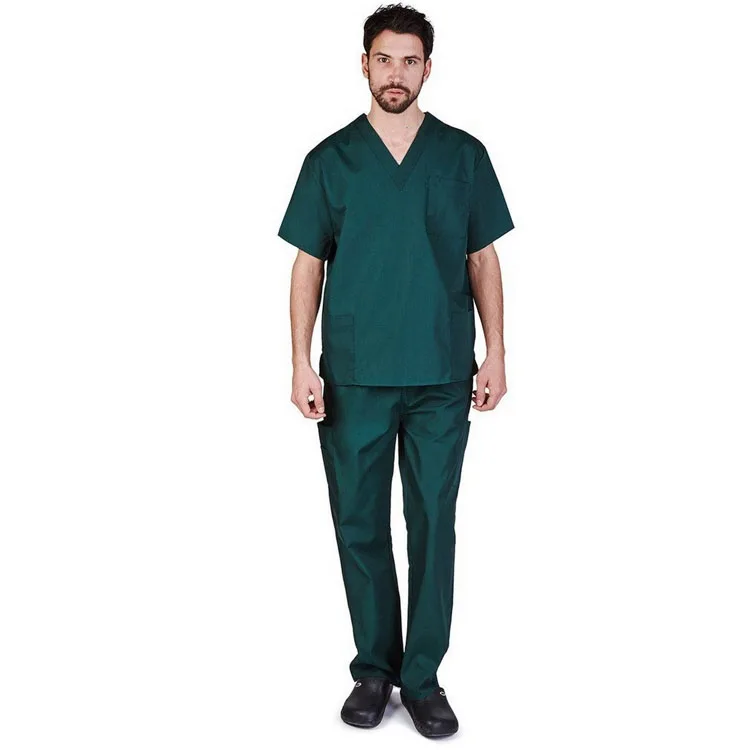 Green scrubs. Костюм хирурга с разрезами.