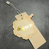 Custom high quality thick gold foil swing tags for clothing