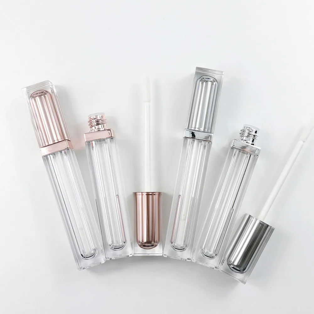 Latest 6ml Square Lip Gloss Container Transparent Lipgloss Tube Buy