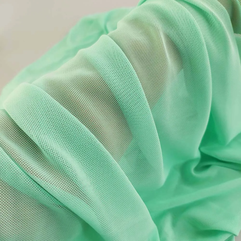 In Stock White Black Soft 4way Stretch Polyester Spandex Tulle Elastic