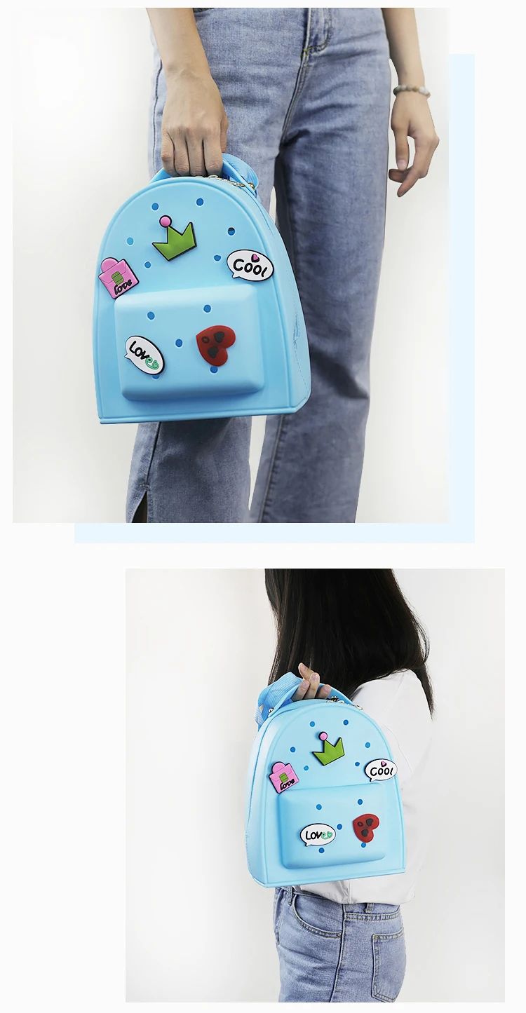 2019 Fashionable Silicone Backpack Bag New Style School Backpack For Primary School Students