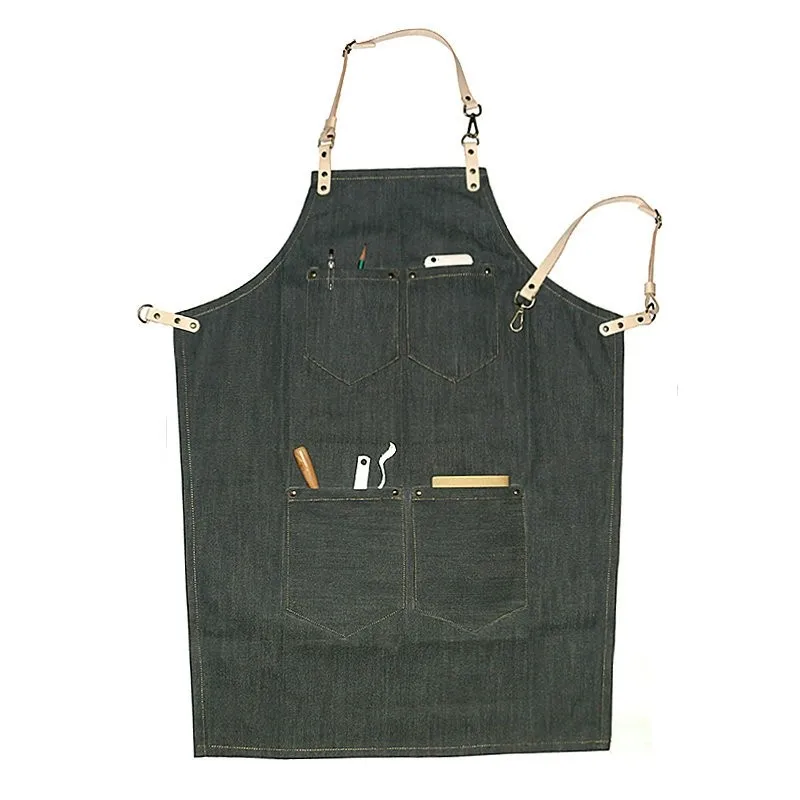 Heavy Duty Waxed Canvas Apron With Tool Pockets Work Apron For Men