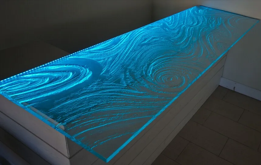 High Gloss Contemporary Textured Glass Table Top Buy Contemporary