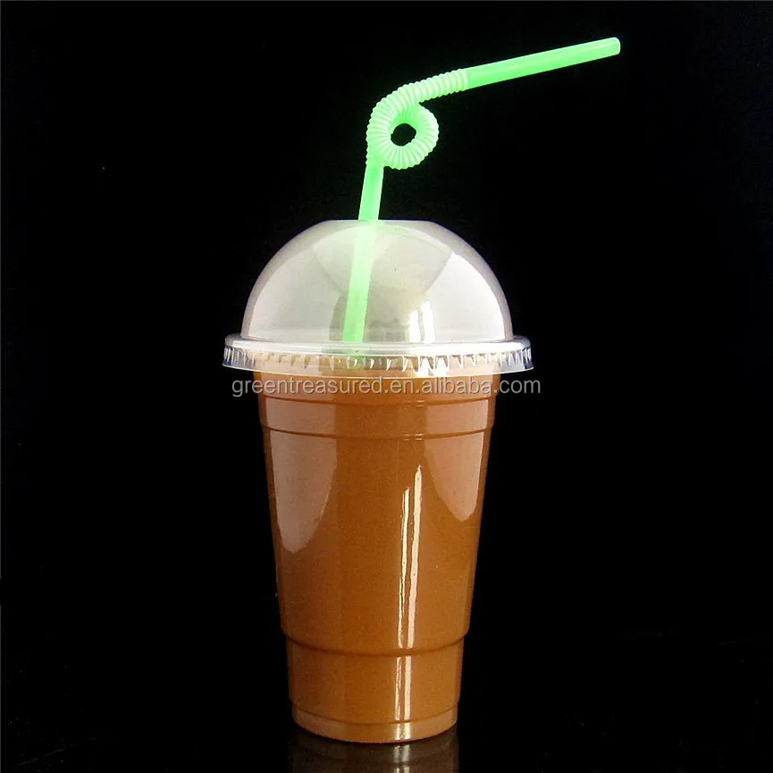 Hot Sale Pp Reusable Plastic Cups With Dome Lid Take Away Coffee
