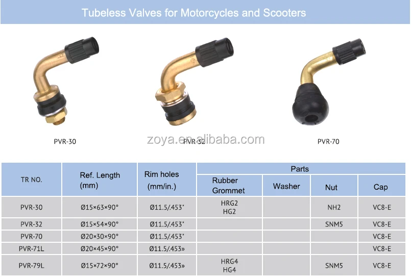 tubeless tyre valve for bike