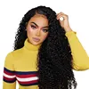 Curly extensions 360 lace frontal Full lace 22 inch asian women human hair closure black long wig