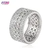 aaa cubic zirconia pave setting women finger rings