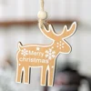 Painted Wood Elk Pendant Christmas Tree Decoration Xmas Decor Deer Ornaments Christmas Decorations for Home