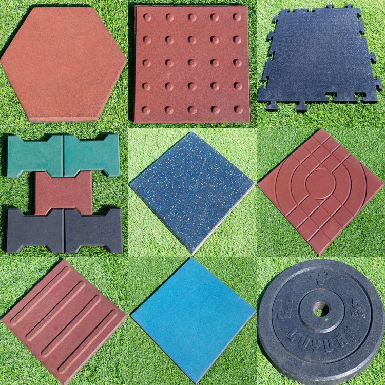 Mingbang Floor Outdoor Playground Rubber Tiles 30mm Thickness