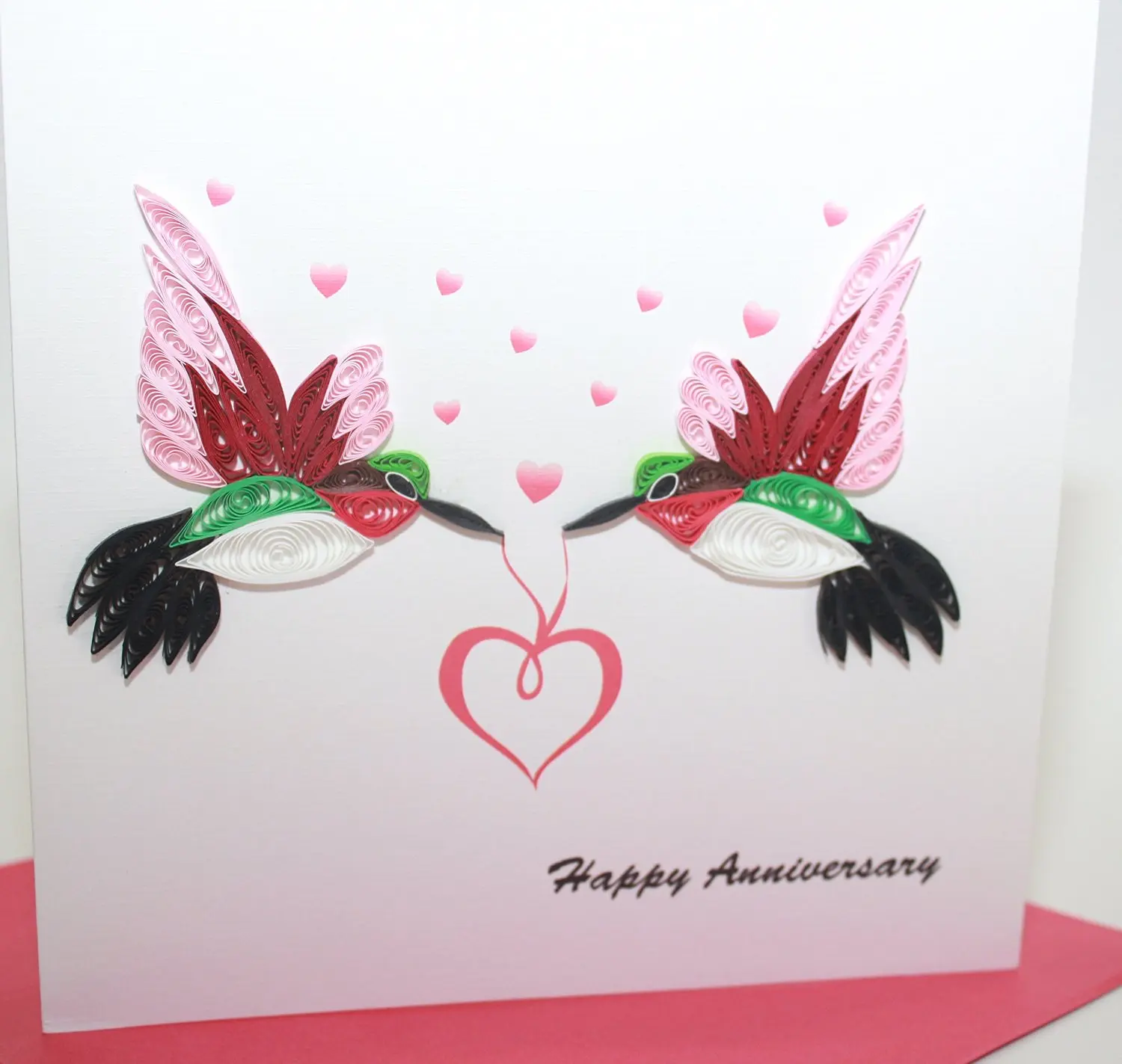 buy handmade quilling card: happy anniversary card in cheap