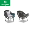 modern arm chair side table glass terrace leisure furniture