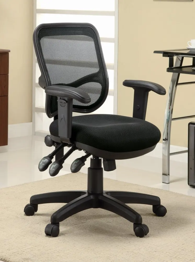 Coaster Transitional Black Mesh Office Chair