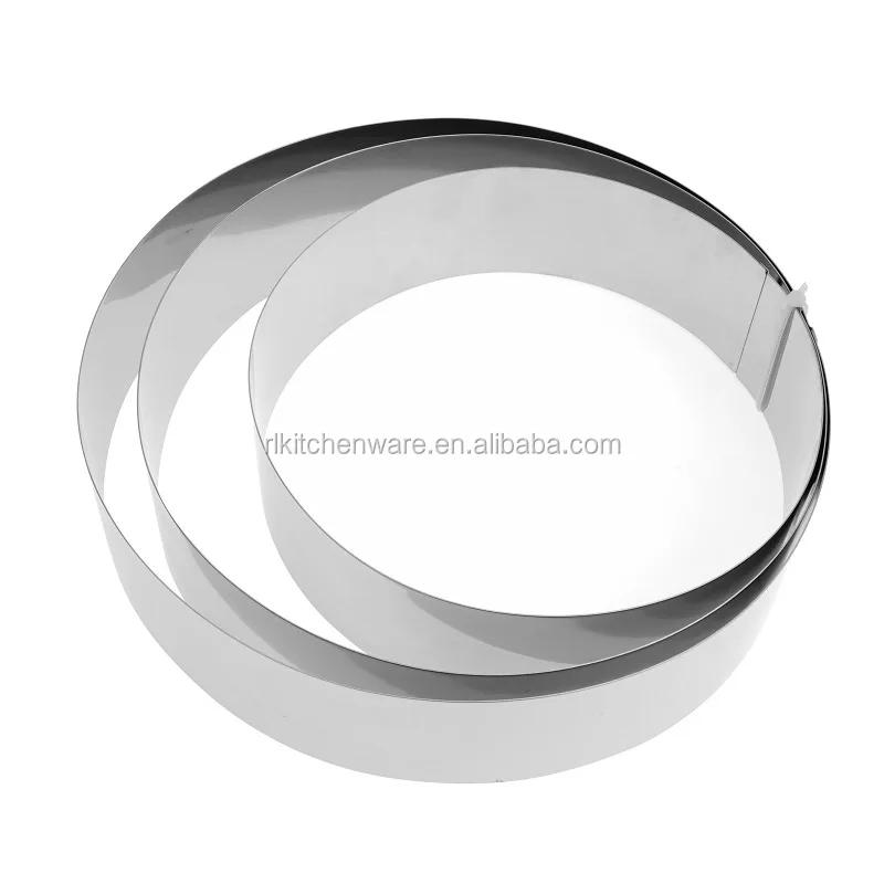 3 Pcs Set Of Stainless Steel Cake Mold Adjustable Round Cake Mousse
