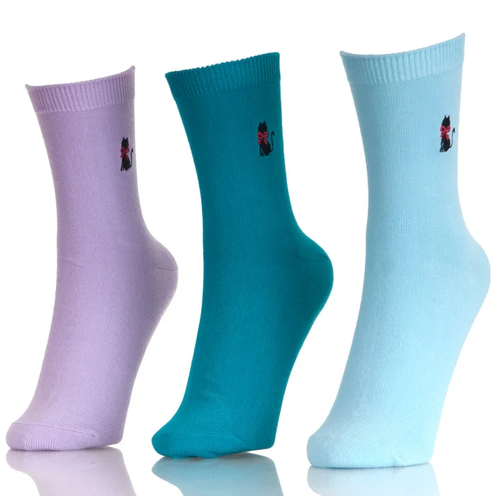 Fashion Cotton Cute Hot New Hosiery Solid Socks Mid Tube Socks Candy Color Women