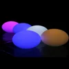 Portable IP68 waterproof PE plastic lighting up 16 colors changing oval balls rechargeable led garden light ball outdoor