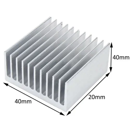 100x100x18mm Aluminio aleta de refrigeración del disipador de calor disipador de calor CPU IC Potencia LED Blanco Fr 
