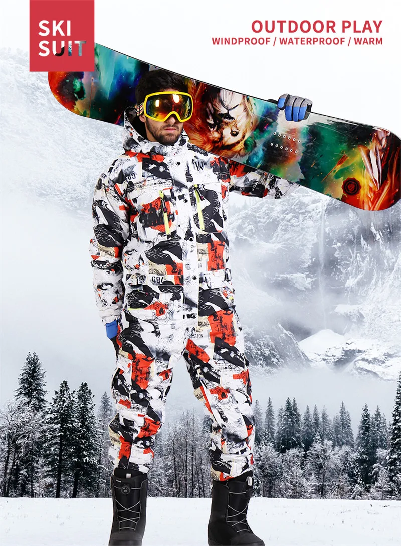 Download Snowboard Jacket Ski Suit Men Winter Waterproof Thick Warm ...