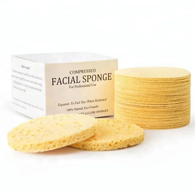 wholesale compressed cellulose cleaning sponge facial wet natural clean sponge