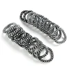 Ready to ship 5.5cm black and white image silk print hair coils cord hair tie assortment packaging in stock.
