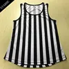 custom dry fit polyester sublimated print vertical stripe women tank top
