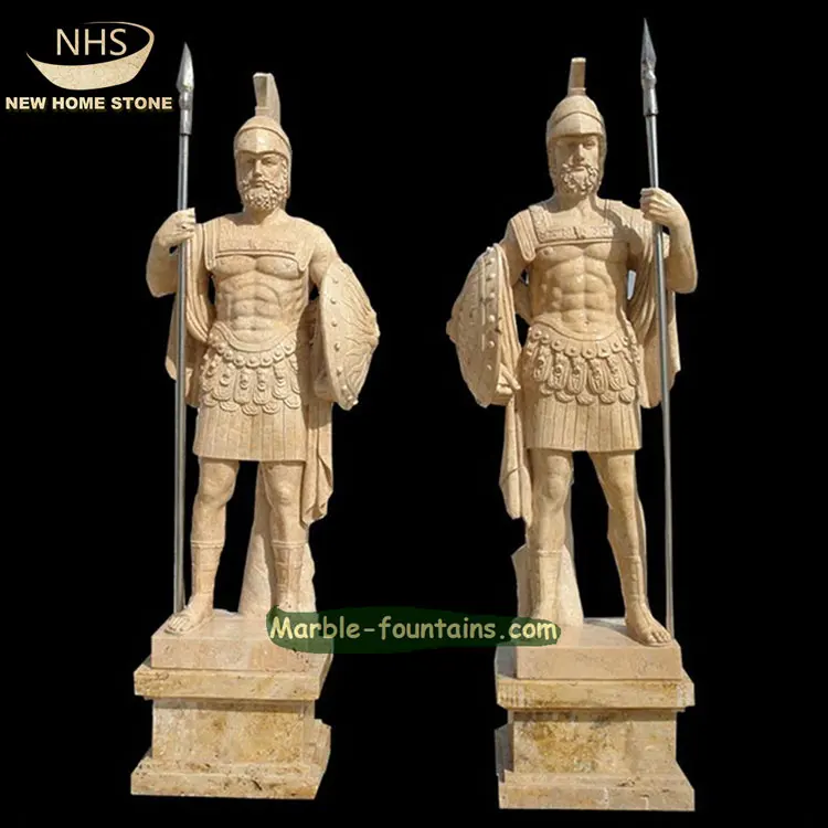 factory-high-polished-beige-marble-sculpture-life-size-roman-soldier